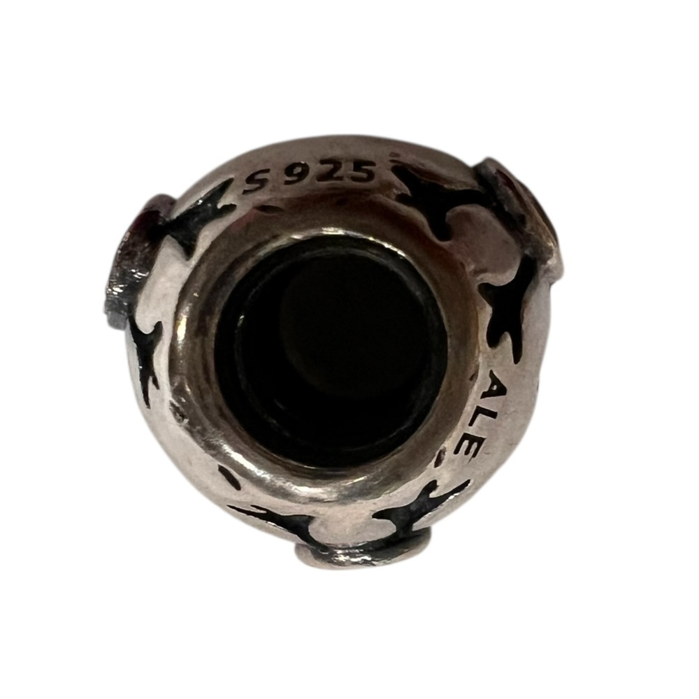EUC Pandora Sterling Silver Snowflake Blue CZ Charm Winter Retired 790367CZA - Picture 4 of 4